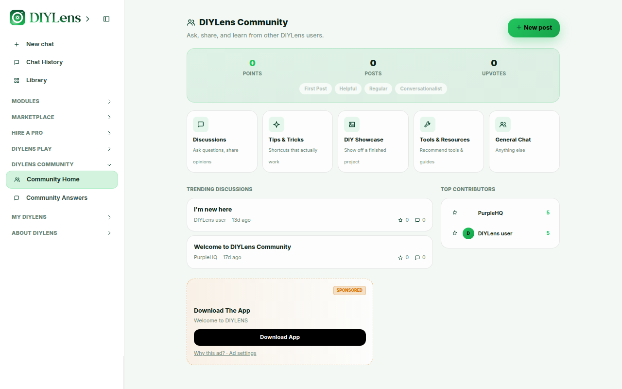 Screenshot: a community thread